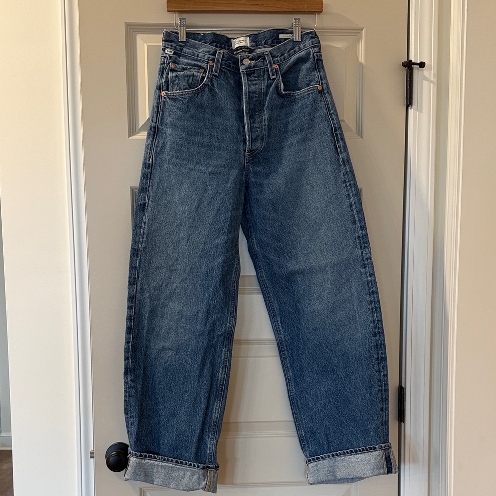 CITIZENS OF HUMANITY AYLA BAGGY CUFFED CROP JEANS sz. 25